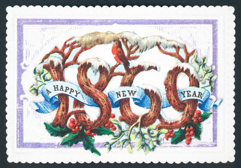 Um Feliz Ano Novo 1869, Cartão de Ano Novo de English School