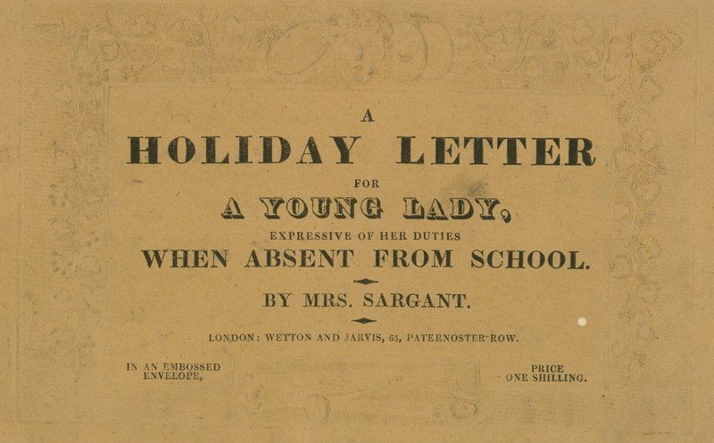 Uma carta de férias de English School