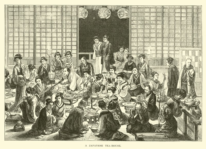 Uma casa de chá japonesa de English School