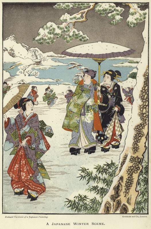 Uma cena de inverno japonesa de English School