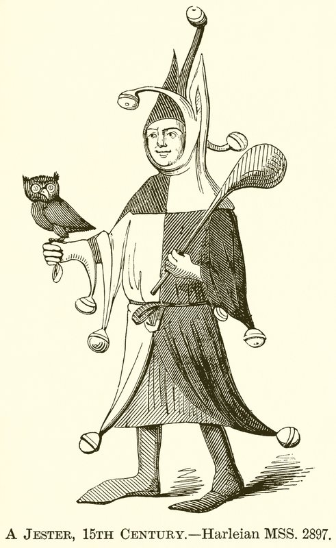 Um bobo da corte, do século XV de English School