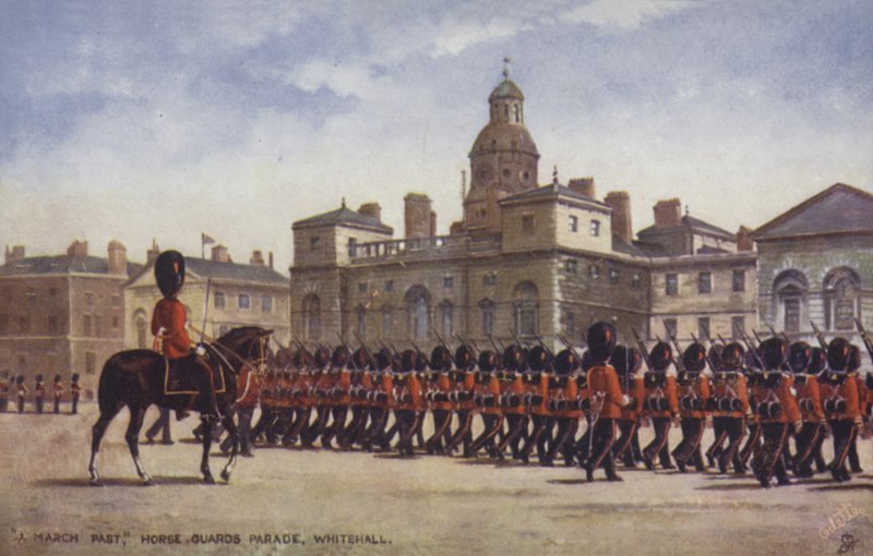 Um passado de março, Horse Guards Parade, Whitehall de English School
