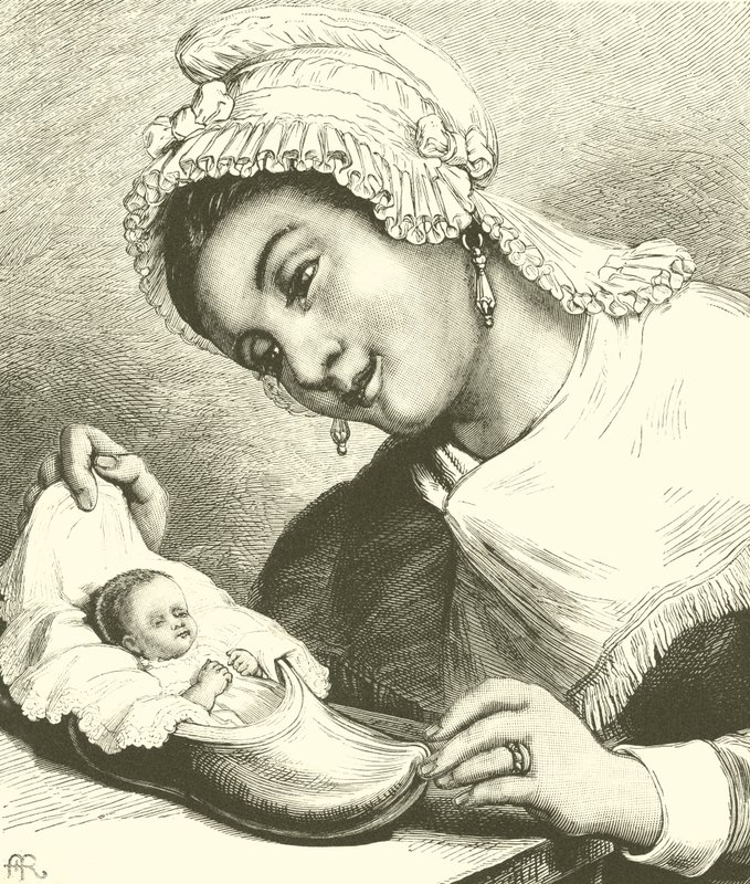 O berço de um anão (gravura) de English School