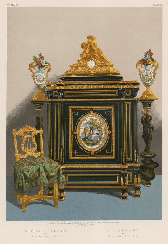 A Music Chair pelo Sr. A Joubert, em Londres; Um gabinete do Sr. A Sedley, Londres de English School