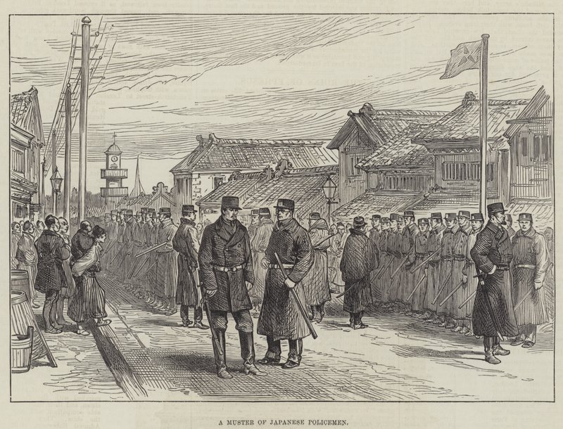 Um Muster of Japanese Policemen (gravura) de English School