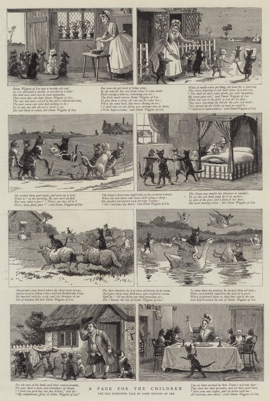 Uma página para as crianças (gravura) de English School