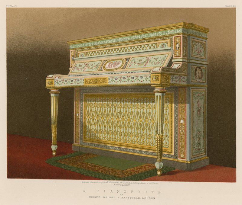 Um piano dos Srs. Wright e Mansfield, Londres de English School