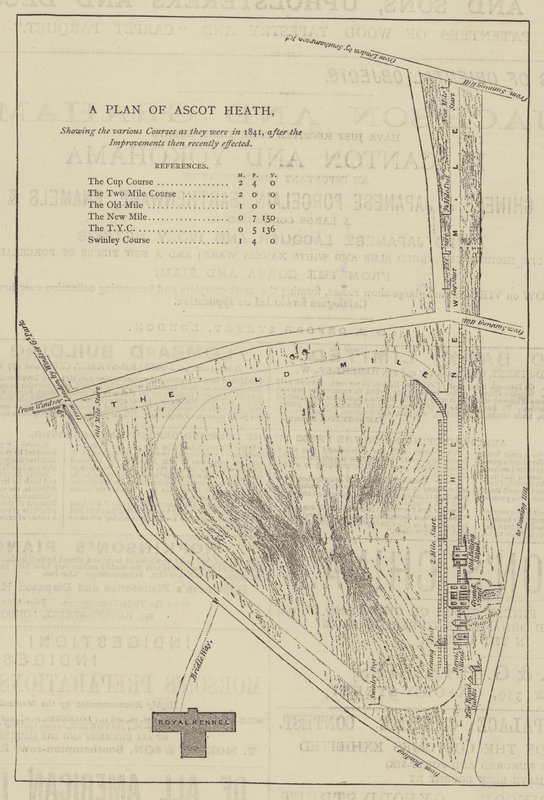 Um Plano de Ascot Heath (gravura) de English School