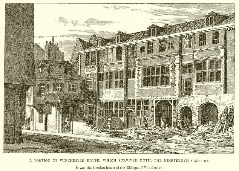 Uma porção da casa de Winchester, que sobreviveu até o século XIX de English School