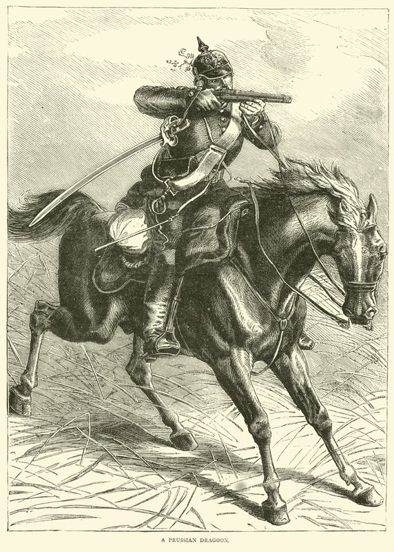 Um Dragão Prussiano, setembro de 1870 de English School