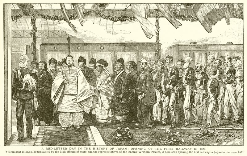 Um Dia Vermelho na História do Japão: Abertura da Primeira Ferrovia em 1872 de English School