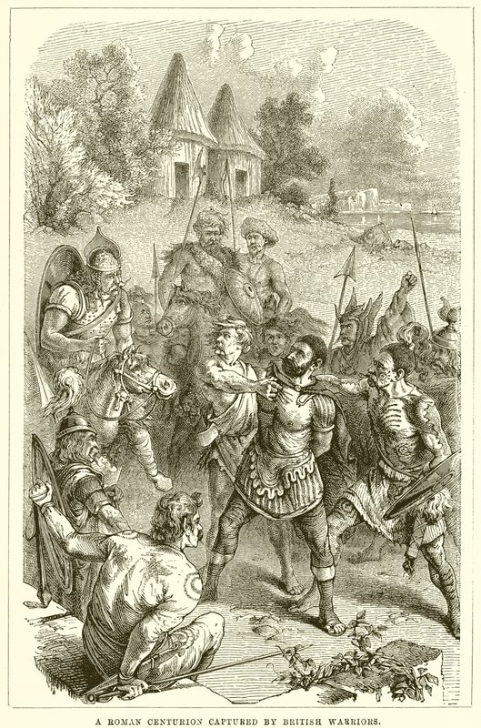 Um centurião romano capturado pelos guerreiros britânicos de English School