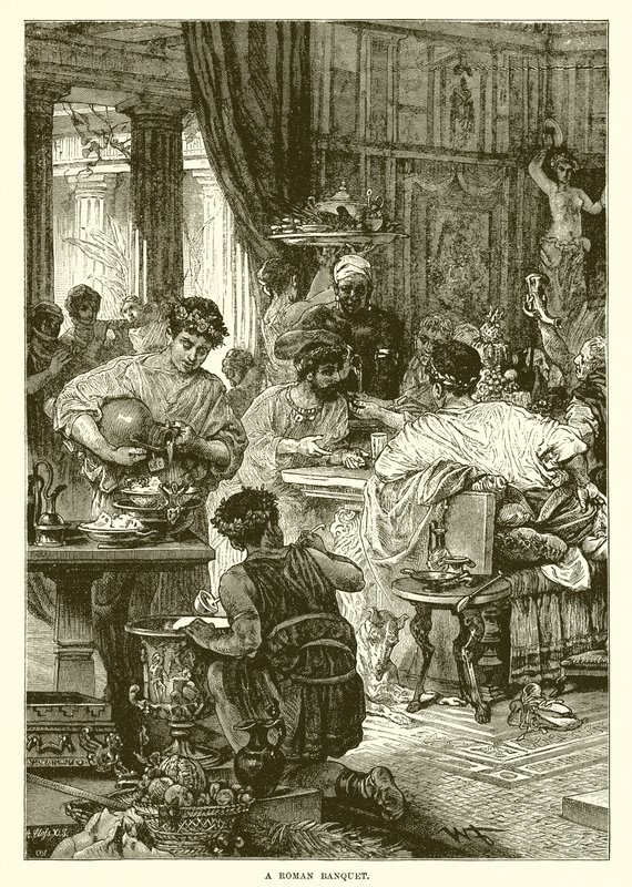 Um banquete romano de English School