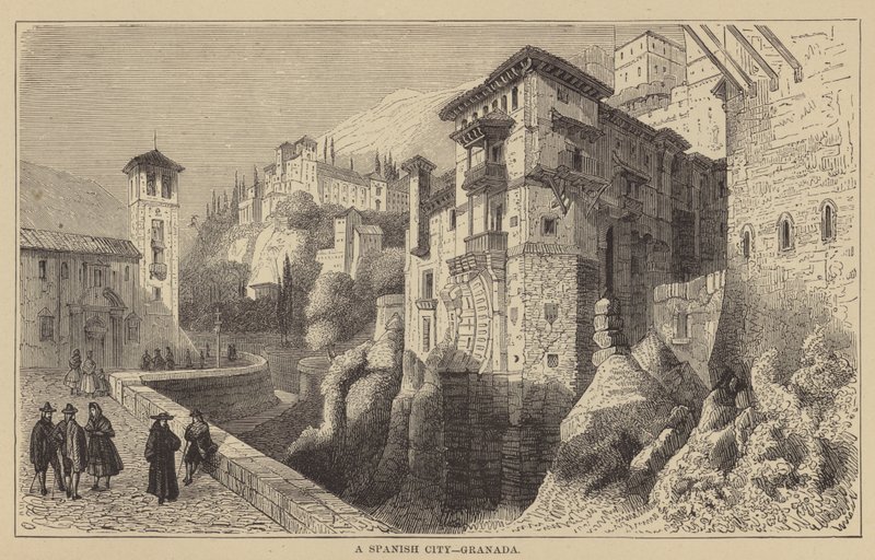 Uma cidade espanhola, Granada (gravura) de English School