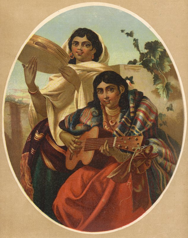 Um dueto espanhol (chromolitho) de English School
