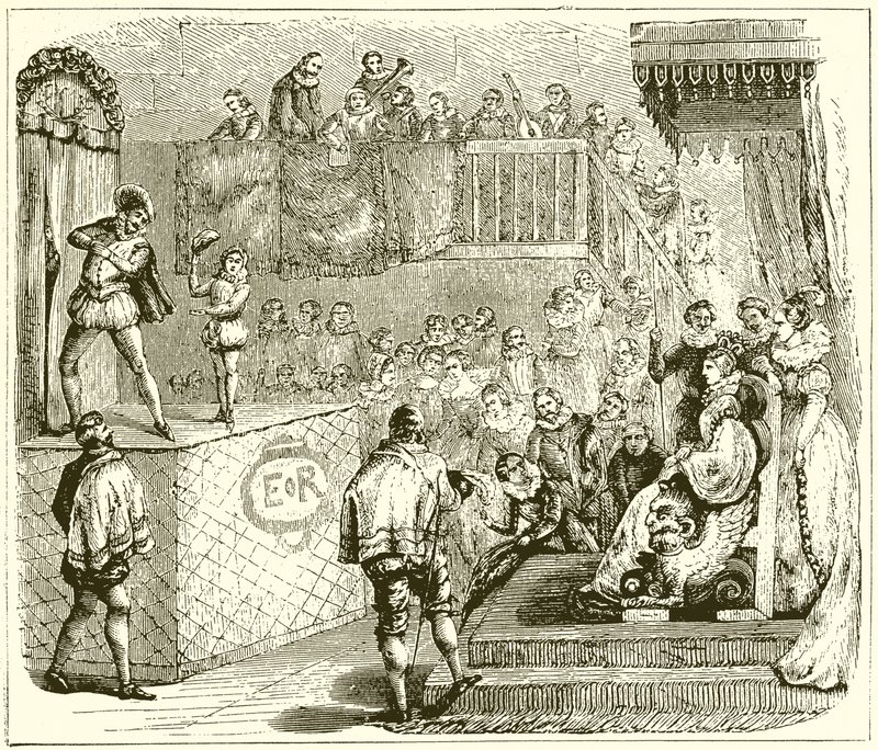 Um jogo de teatro no século XVI de English School