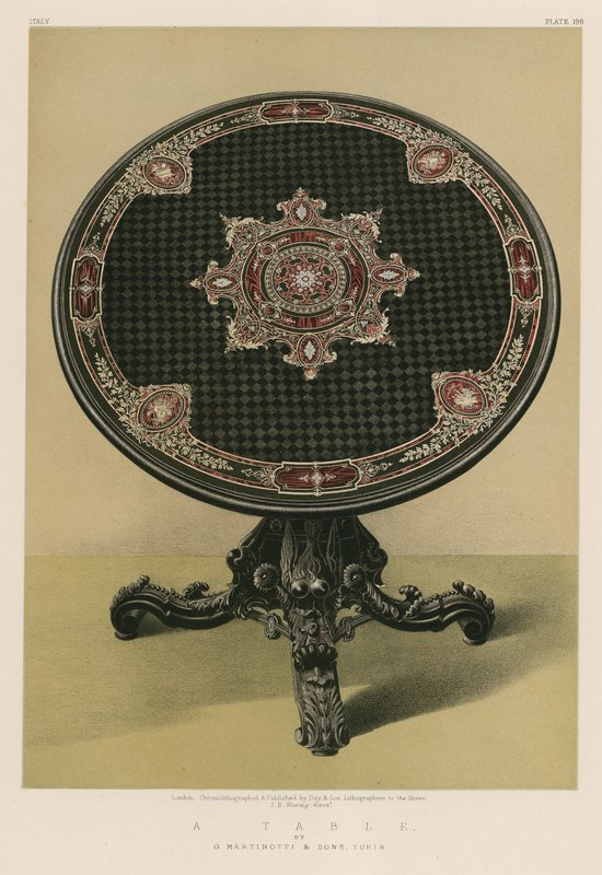 Uma mesa de G Martinotti and Sons, Turim de English School