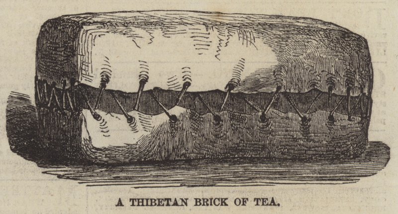 Um Tijolo de Chá Thibetan (gravura) de English School