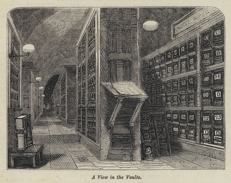 Uma Vista nos Vaults (gravura) de English School