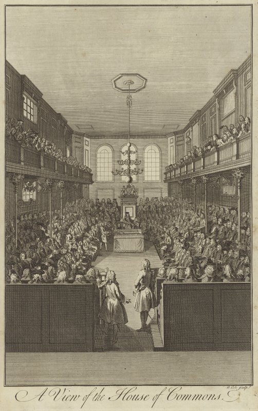 Uma visão da Câmara dos Comuns, Westminster de English School