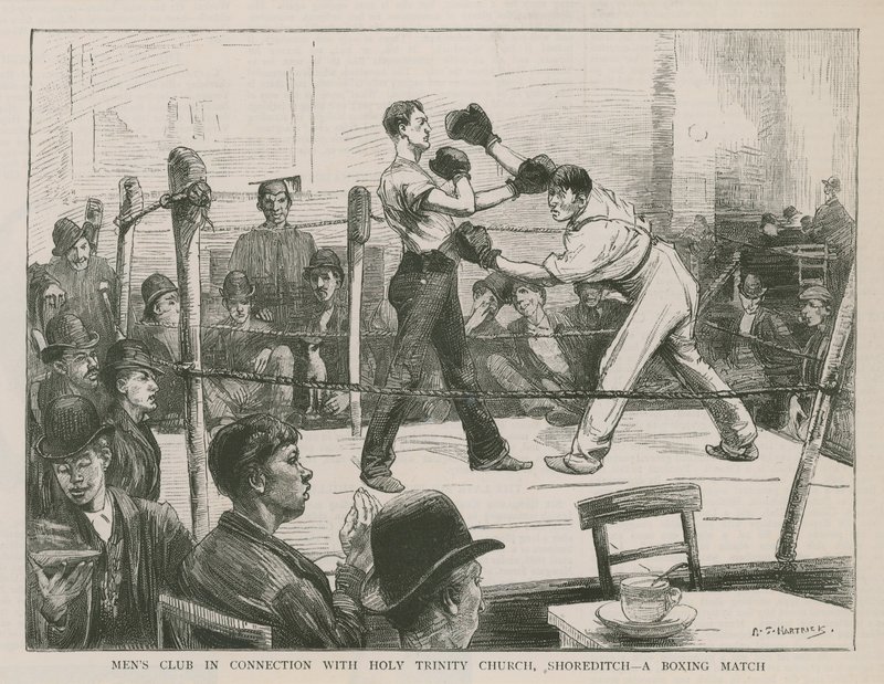 Uma luta de boxe de English School