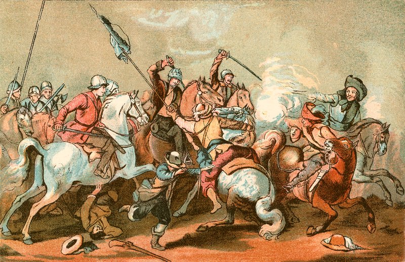 Uma cavalaria escaramuça de English School