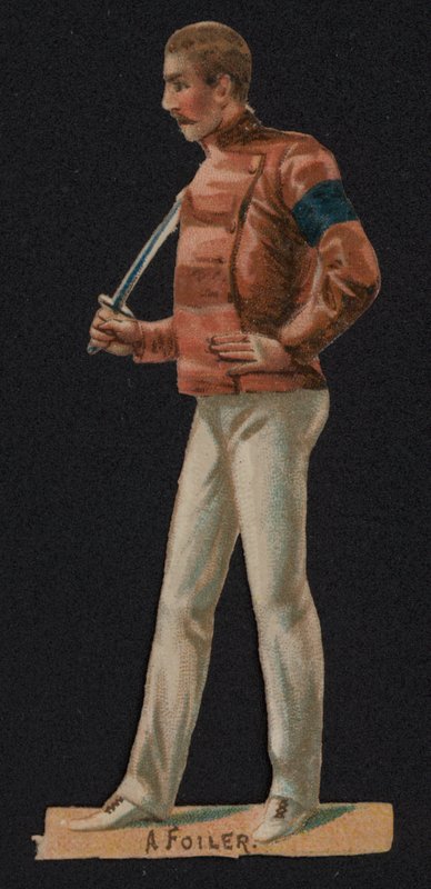 Um foiler, esgrima (cromolitho) de English School