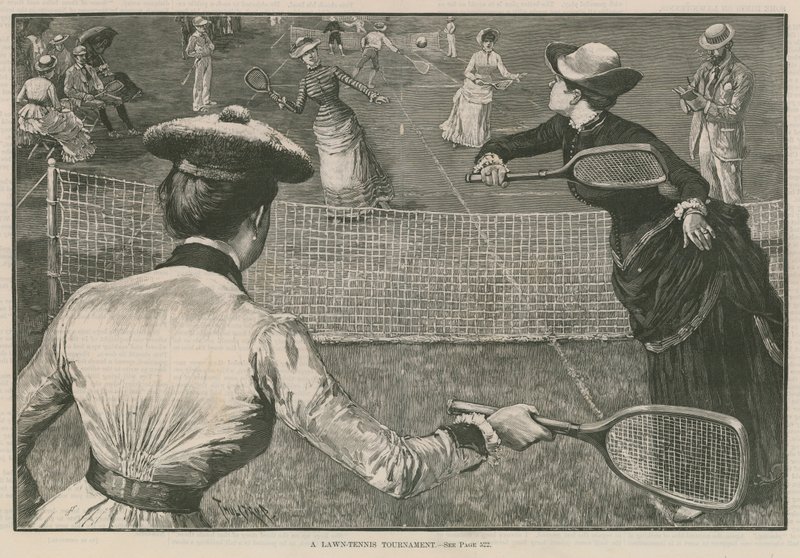 Um torneio de tênis de grama de English School