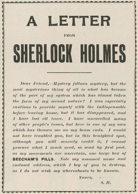 Uma carta de Sherlock Holmes de English School