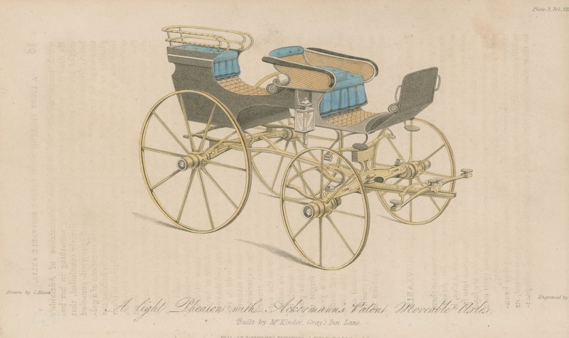 Um farol Phaeton com eixos móveis patenteados da Ackermanns de English School