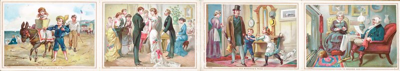 A vida do homem, infância, casamento, paternidade, aposentadoria de English School