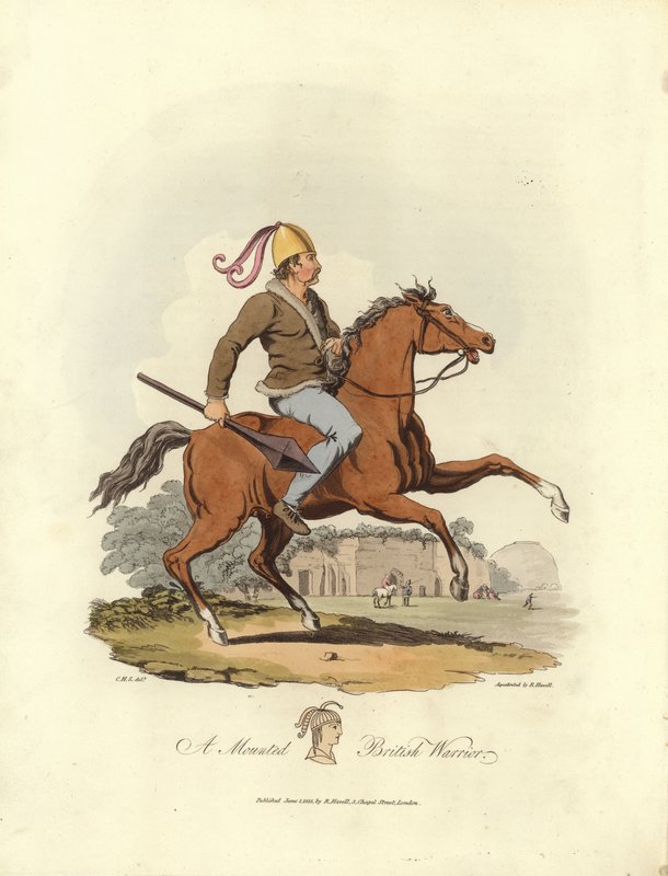 Um guerreiro britânico montado de English School