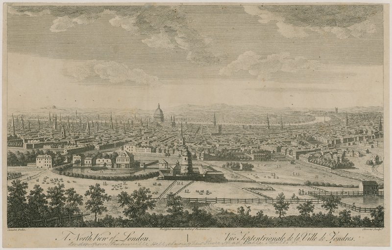 Uma vista norte de Londres. De Pentonville Hill de English School
