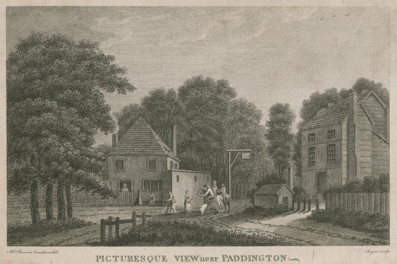 Uma vista pitoresca perto de Paddington, Middlesex de English School
