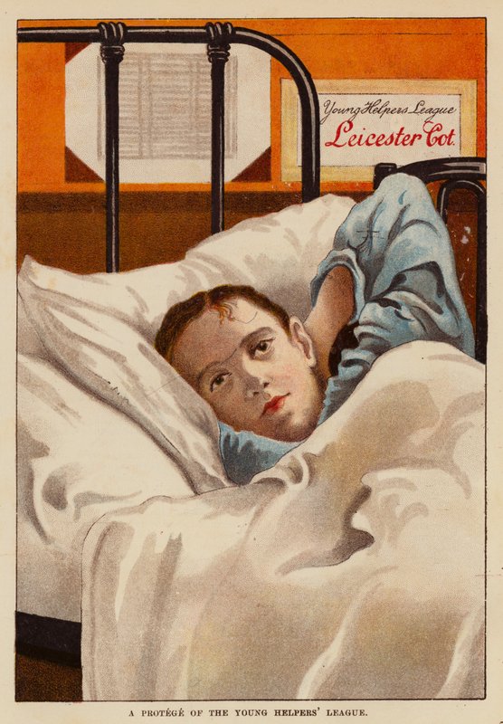 Um protegido da Liga dos Jovens Ajudantes (litografia a cores) de English School