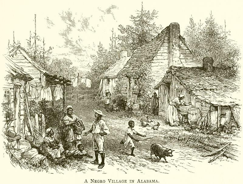 Uma aldeia de escravos no Alabama de English School