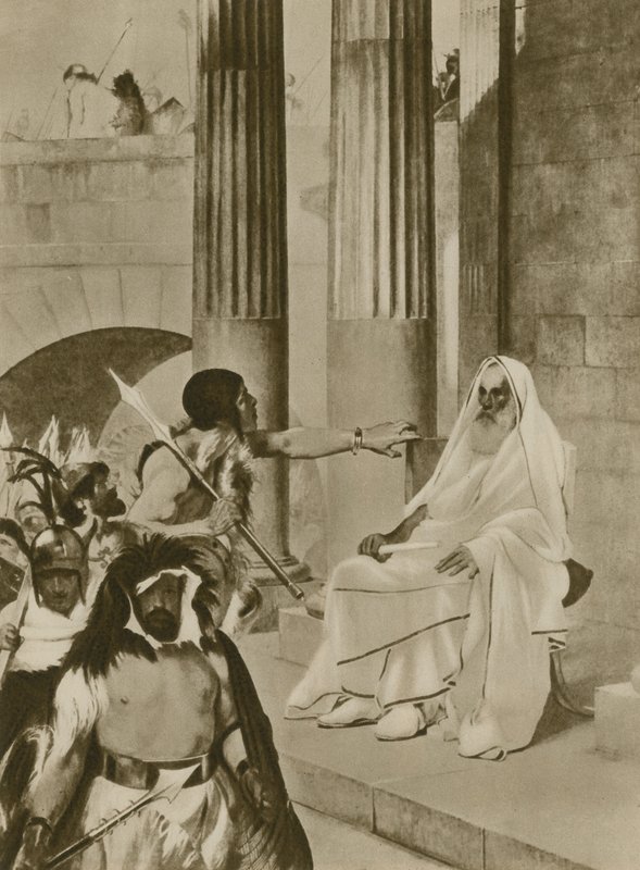 Uma cena trágica na Roma Antiga (gravura) de English School