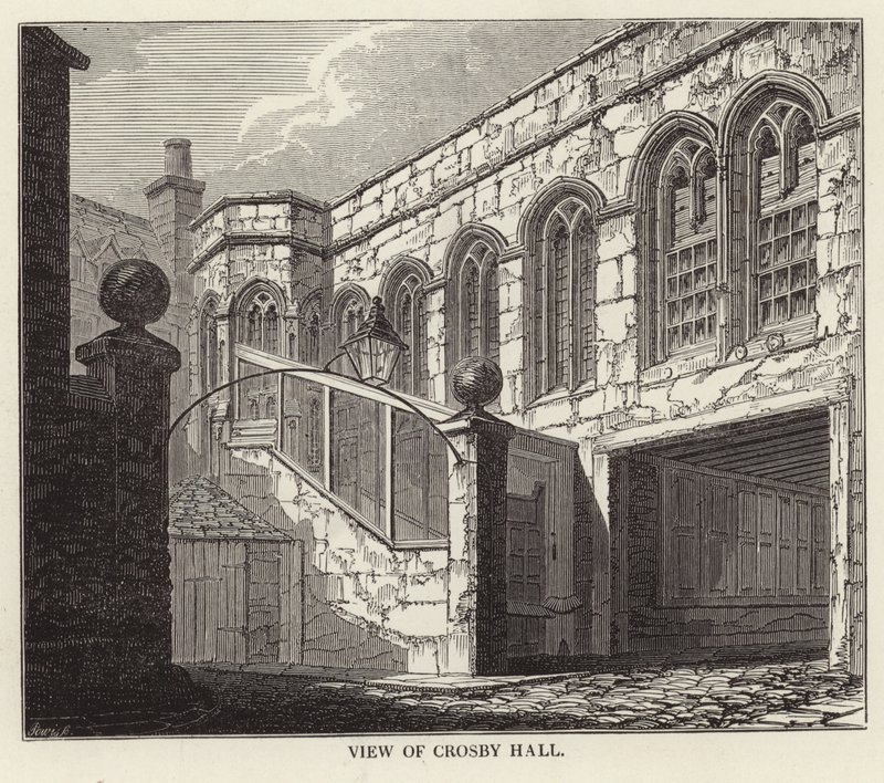 Uma visão do Crosby Hall no Chelsea de English School