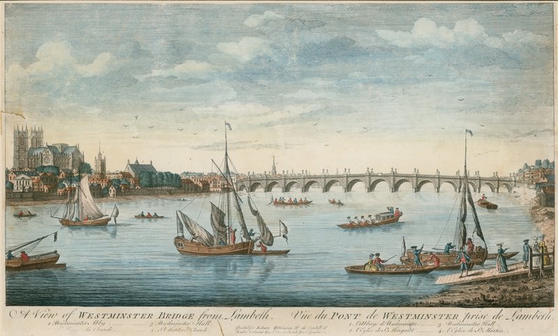 Vista, westminster, ponte, lambeth de English School