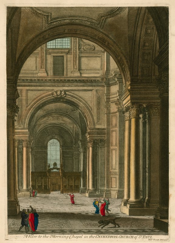 Vista, manhã, capela, catedral, igreja, st, paul, londres de English School