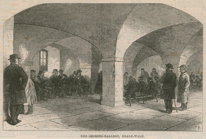 Uma visita ao Greenwich Hospital; A galeria de fumar, Chalk Walk de English School