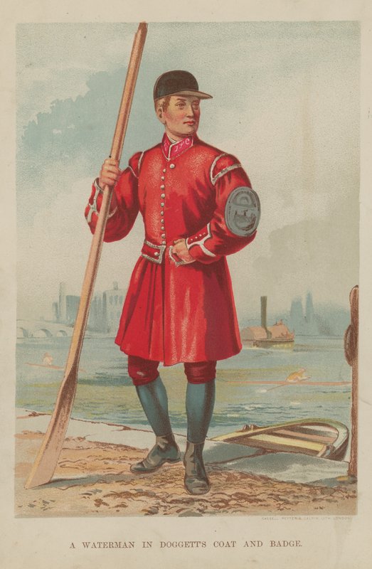 Um waterman em Doggetts Coat and Badge de English School
