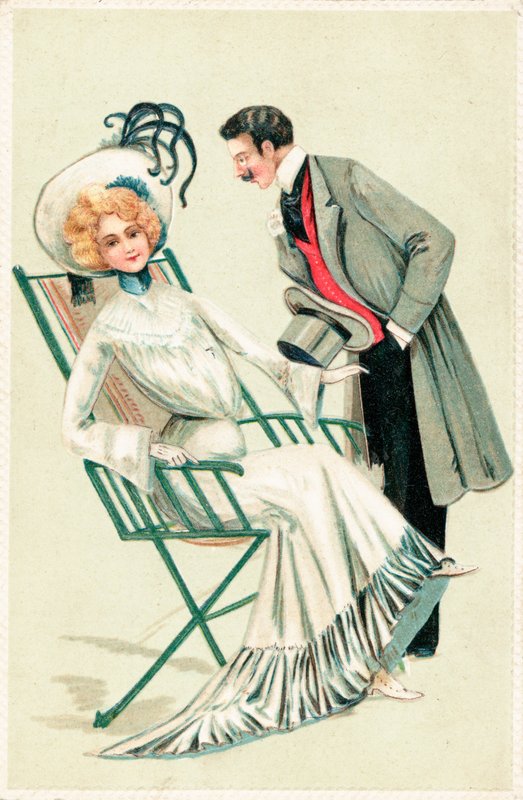 Um casal bem vestido de English School