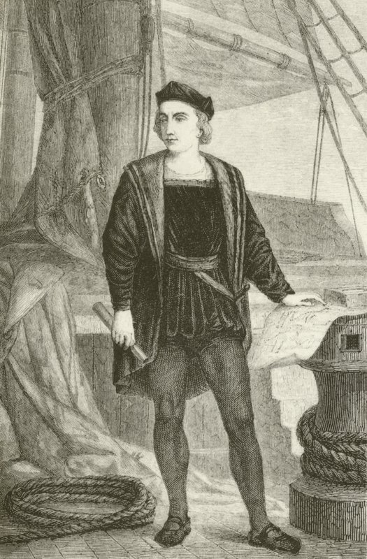 Um jovem Cristóvão Colombo (1451-1506), explorador genovês de English School