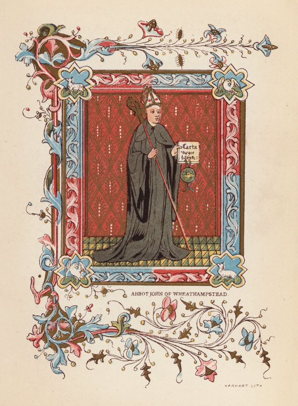 Abade João de Wheathampstead (litografia a cores) de English School