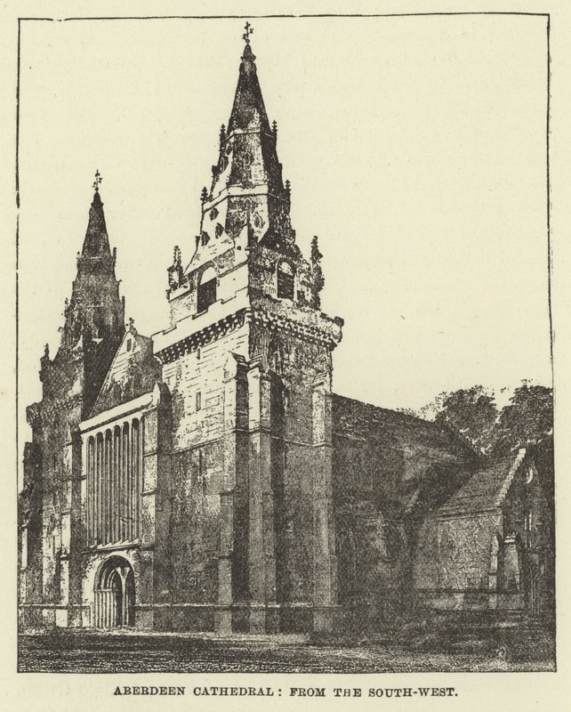 Catedral de Aberdeen, do sudoeste de English School