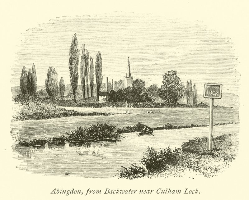 Abingdon, de Backwater perto de Culham Lock de English School