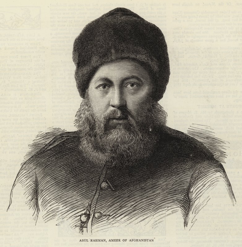 Abul Rahman, Ameer do Afeganistão (gravura) de English School