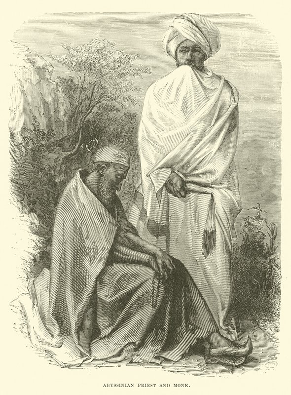 Padre abissínio e monge de English School