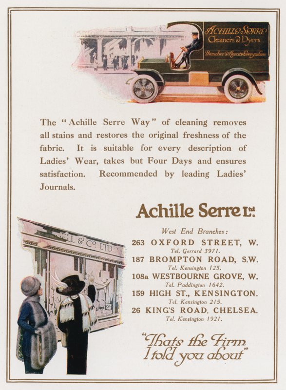 Achille Serre, limpadores e tintureiros de English School